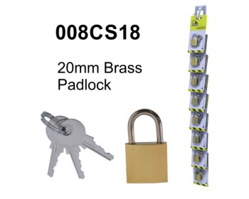 Clip Strip of 20mm Brass Padlocks